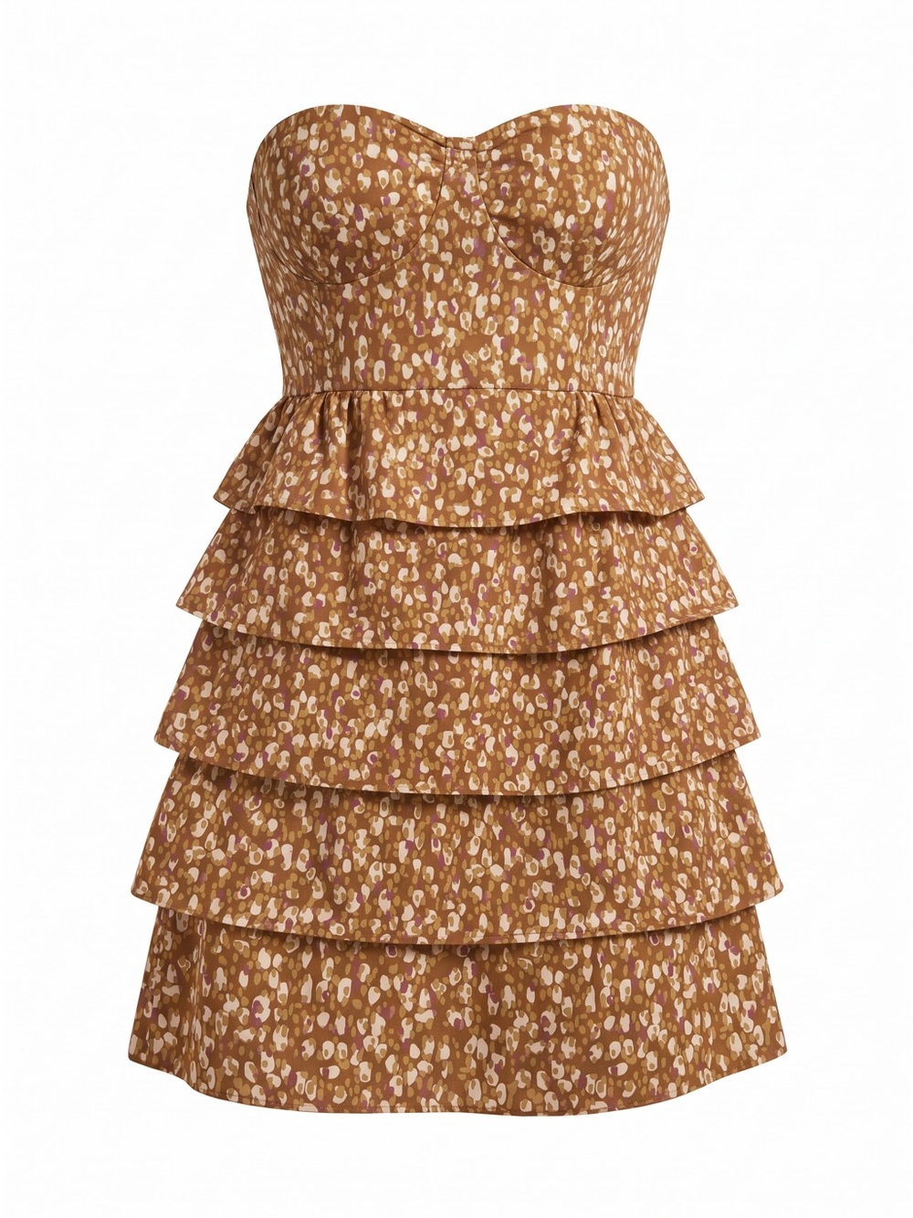 J. Crew🌟Strapless Tiered Mini Dress🌟Delicate Floral Print🌟SZ 6🌟So Flattering!